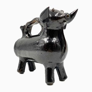 Mediterranean Style Bull-Shaped Jug Sculpture, France, 1970s-TXN-1013116