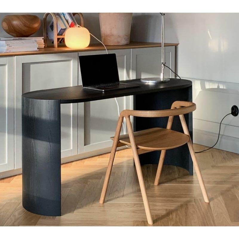 Medium Airisto Work Desk Stained Black by Made by Choice