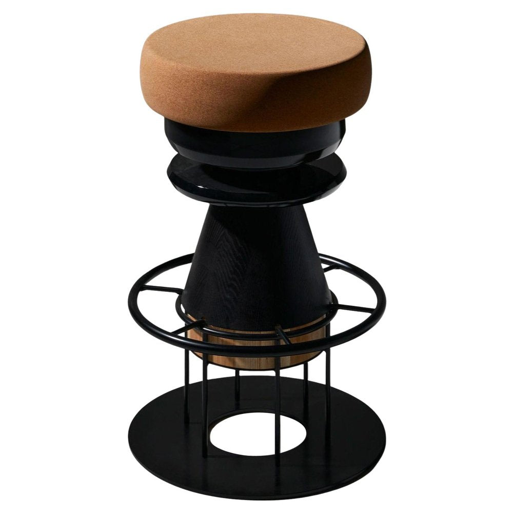 Medium Black Tembo Stool by Note Design Studio