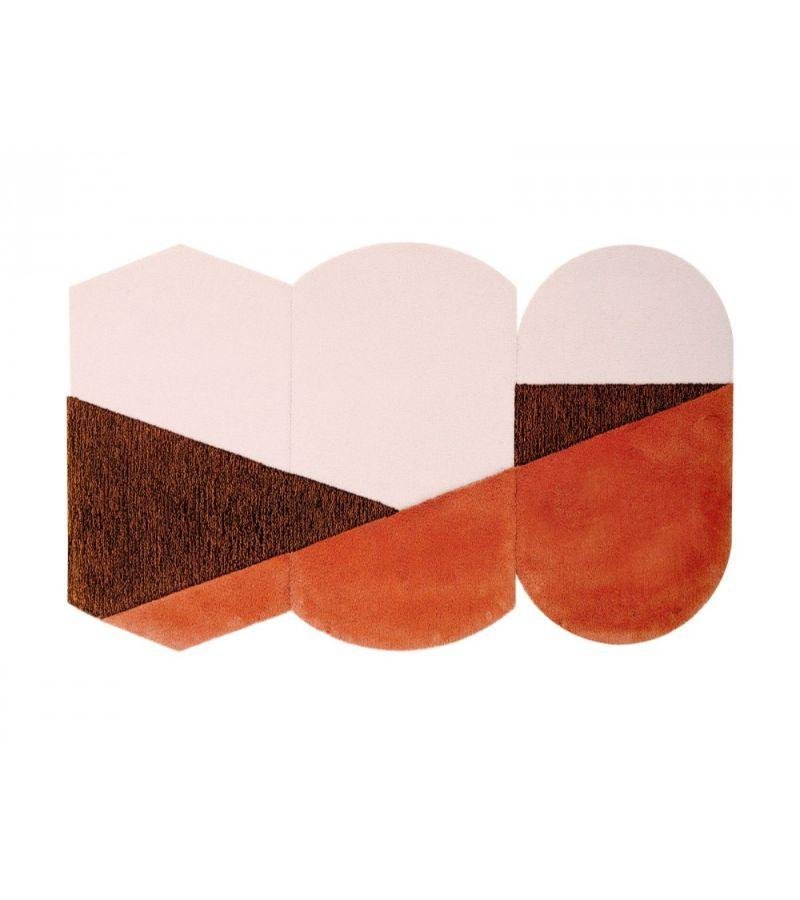 Medium Brick Brown Oci Rug Triptych by Seraina Lareida