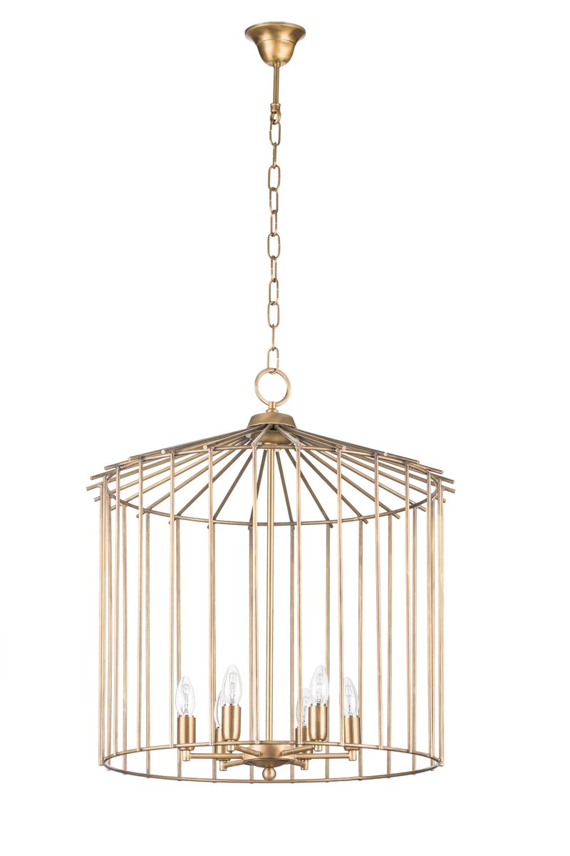 Medium Cage Chain Chandelier by Niccolo De Ruvo for Brass Brothers