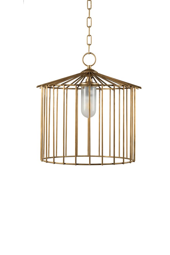 Medium Cage Chain Outdoor Pendant by Niccolo De Ruvo for Brass Brothers