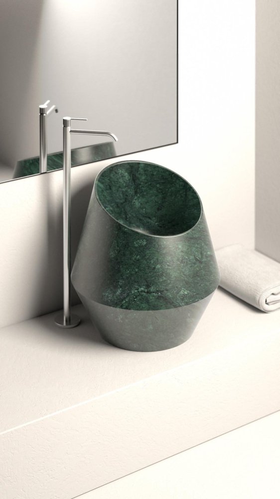 Medium Calacatta Macchia Vecchia Tosca Washbasin by Marmi Serafini