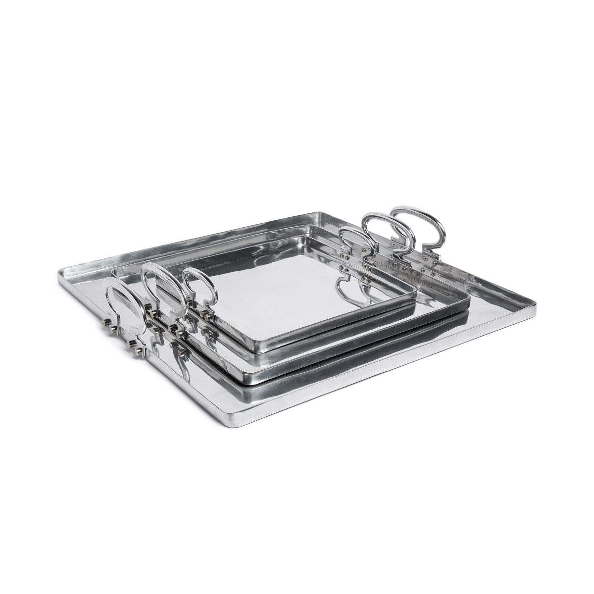 Medium Colony Tray in Polished Aluminum by Aldo Cibic for Paola C.