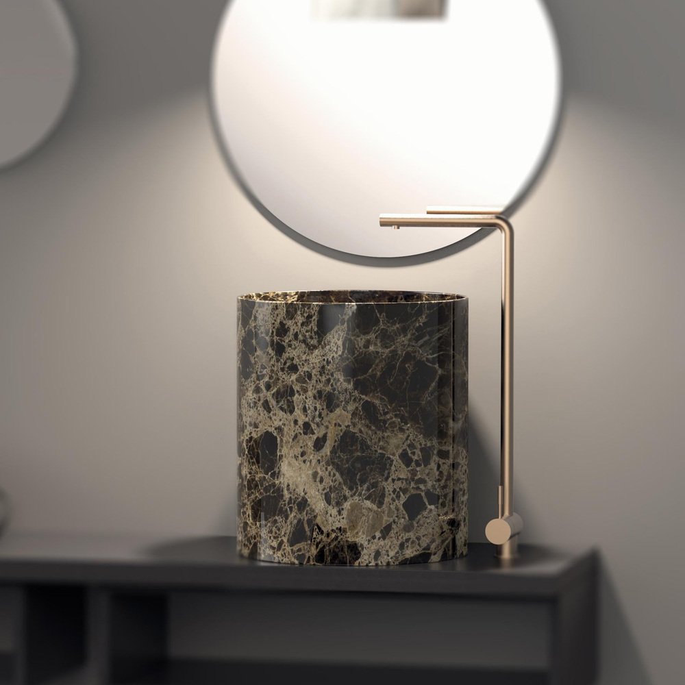 Medium Entity Circle Washbasin by Marmi Serafini