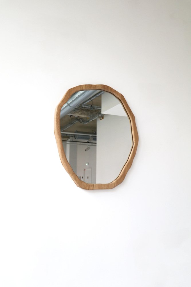 Medium Light Varnish Ondulation Mirror by Alice Lahana Studio