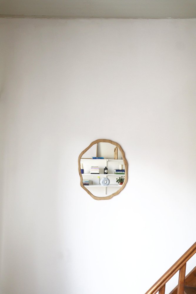 Medium Light Varnish Ondulation Mirror by Alice Lahana Studio