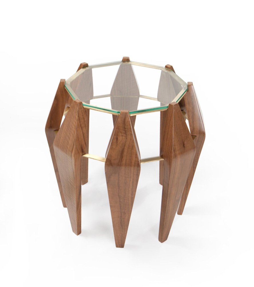 Medium Na Pali Walnut Side Table by InsidherLand