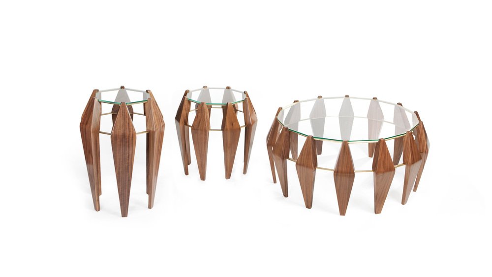 Medium Na Pali Walnut Side Table by InsidherLand