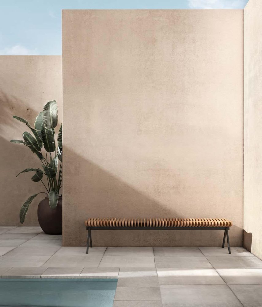 Medium Natural Walnut Perlude Bench by Caroline Voet