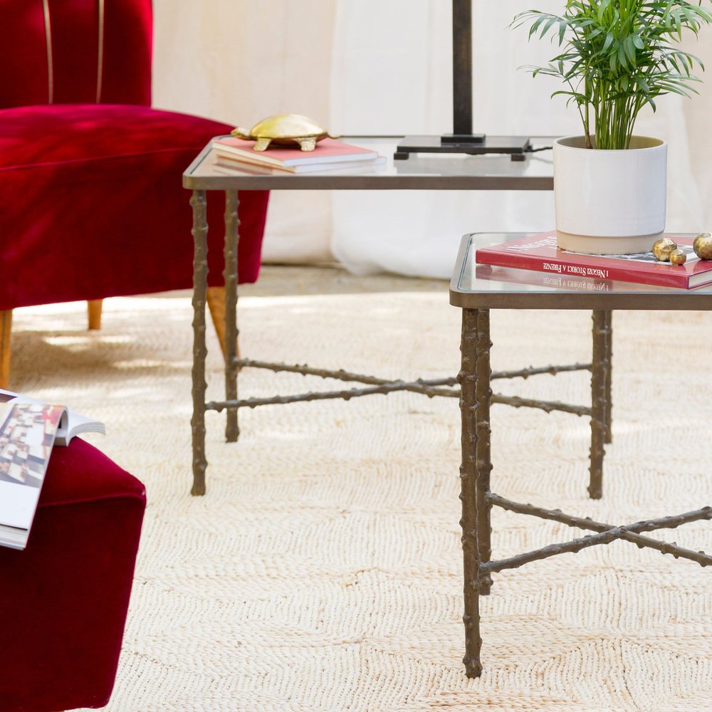 Medium Rectangular Rosehip Stalks Table from Brass Brothers