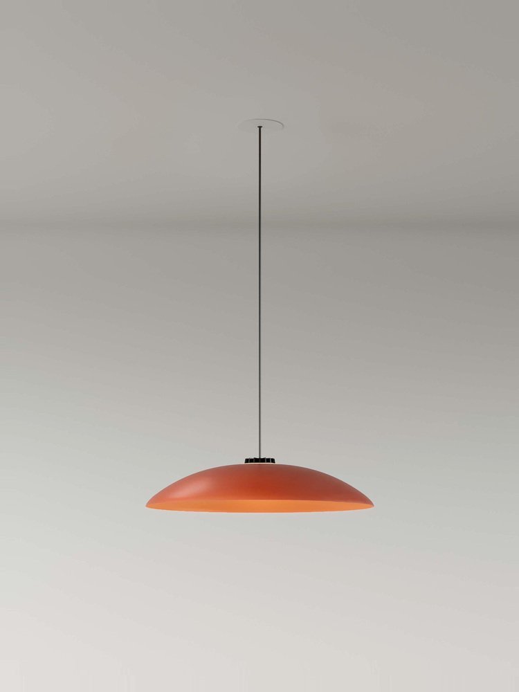 Medium Red Headhat Plate Pendant Lamp by Santa & Cole