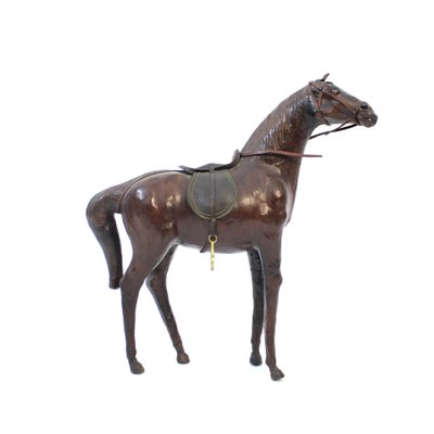 Medium Size Horse Model in Genuine Leather, 1970s-KQ-1792592