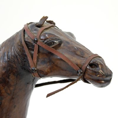 Medium Size Horse Model in Genuine Leather, 1970s-KQ-1792592