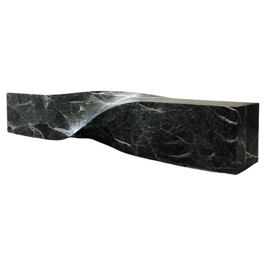 Medium Soul Sculpture Marble Bench by Veronica Mar