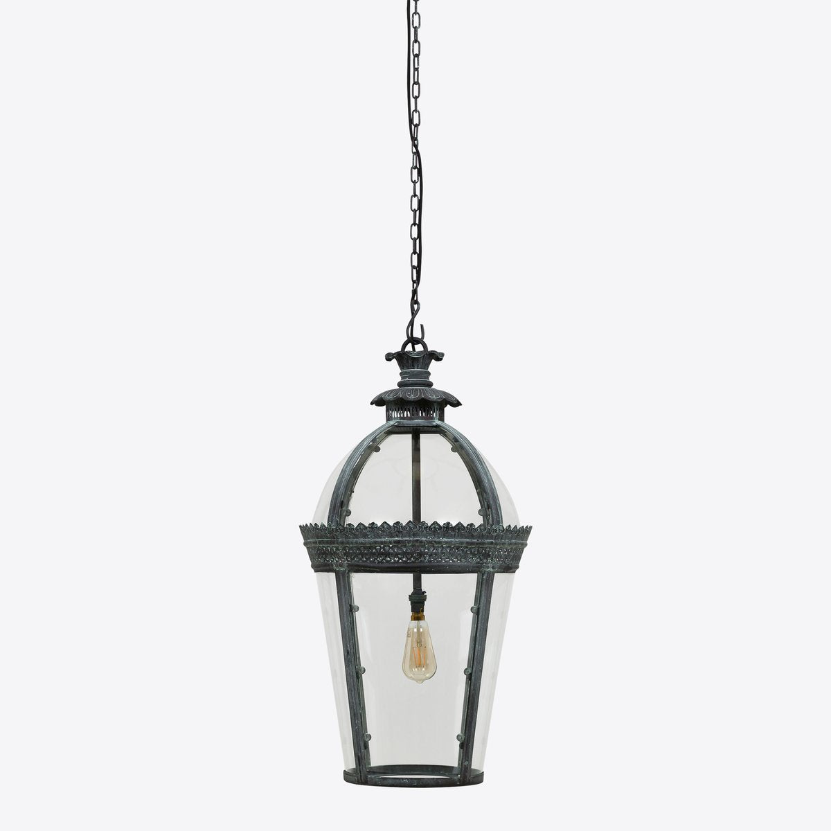 Medium Verdigris Bronze Byron Lantern from Pure White Lines