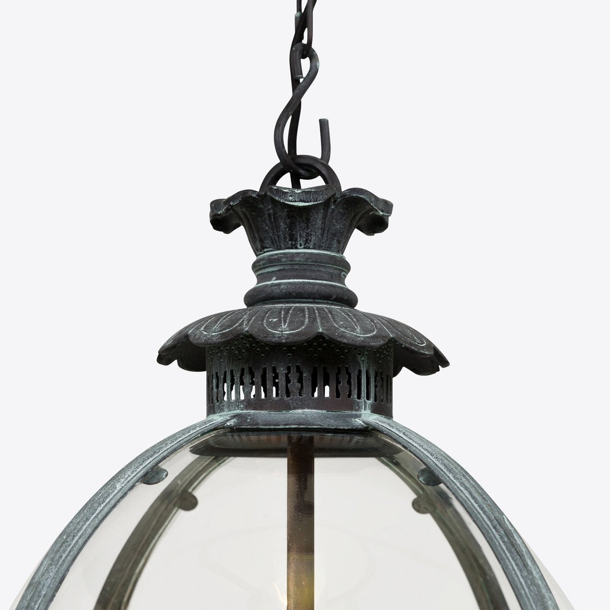 Medium Verdigris Bronze Byron Lantern from Pure White Lines