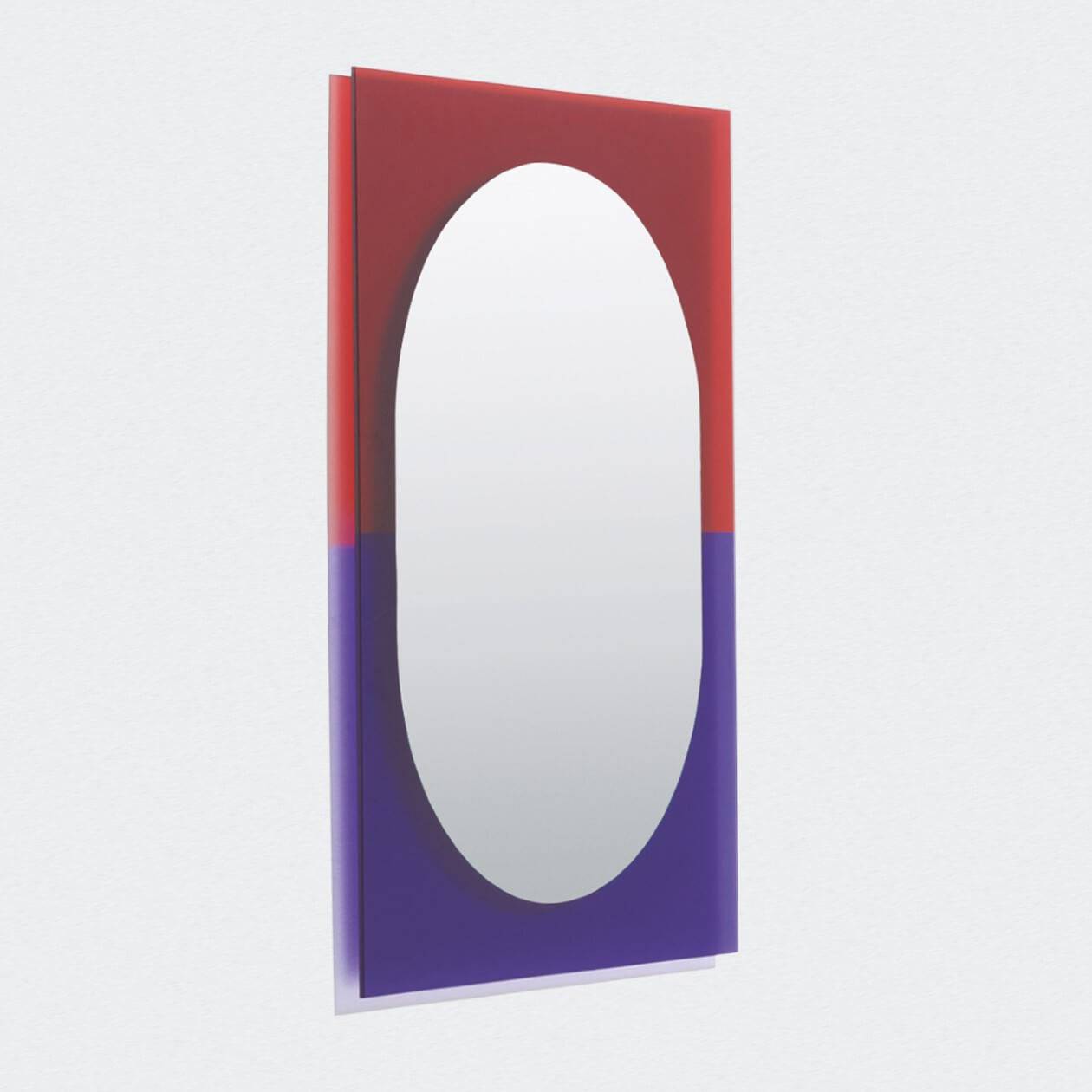 Wander MEDIUM - Framed Wall-Mounted Mirror by Petite Friture #Purple - Brown-Red