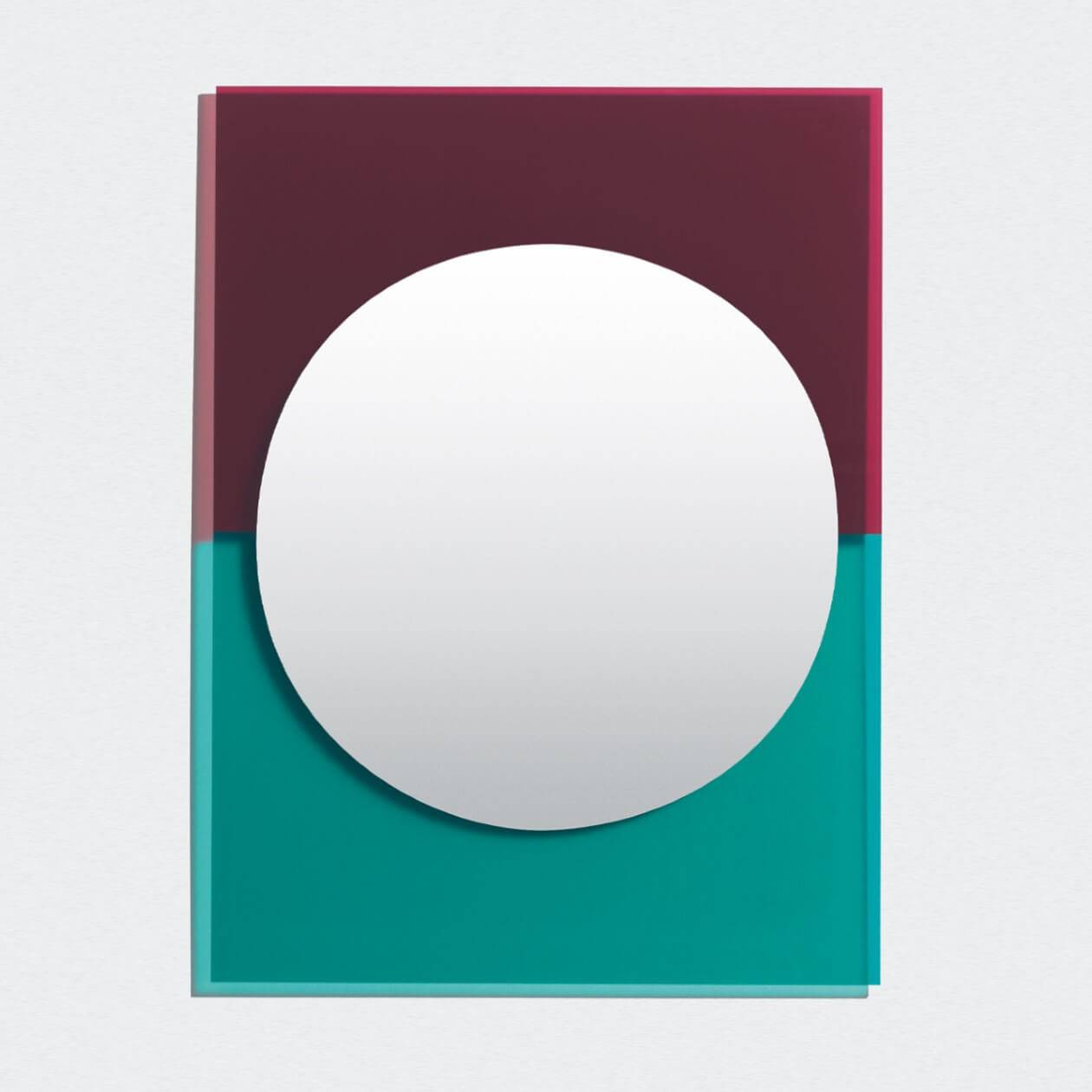 Wander MEDIUM - Framed Wall-Mounted Mirror by Petite Friture #Emerald - Cherry