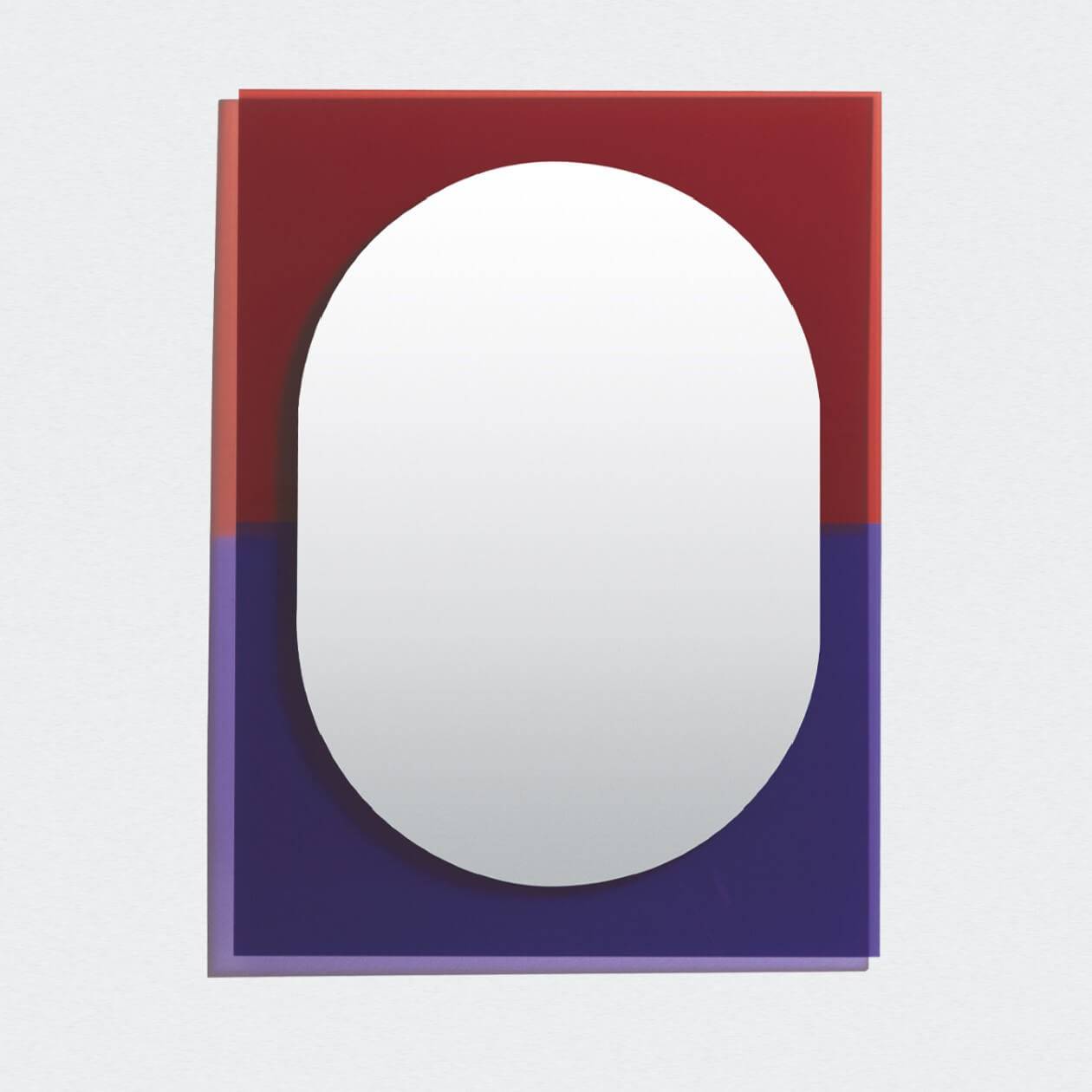 Wander MEDIUM - Framed Wall-Mounted Mirror by Petite Friture #Purple - Brown-Red