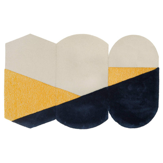 Medium Yellow Gray Oci Rug by Seraina Lareida