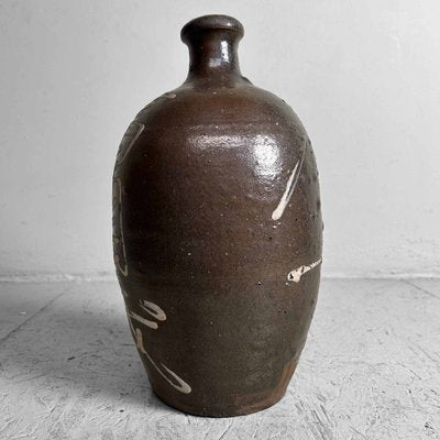 Meiji Earthenware Sake Decanter Tokkuri (Tokuri), Japan, 1890s-DWL-1799424