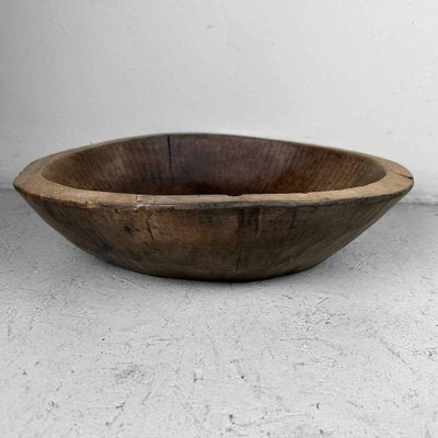 Meiji Era Handcrafted Wooden Dough Bowl, Japan-DWL-1769009