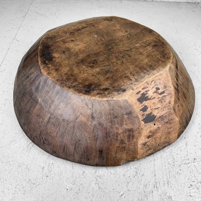 Meiji Era Handcrafted Wooden Dough Bowl, Japan-DWL-1769009