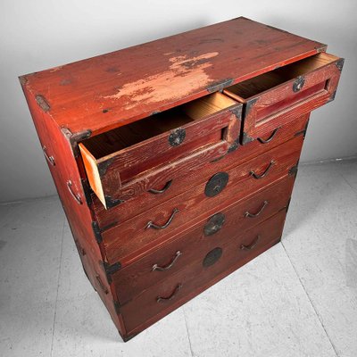 Meiji Era Isho-Dansu Kasane Kimono Chest, Japan-DWL-1763355