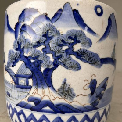 Meiji Period Hand-Painted Japanese Porcelain Hibachi, 1890s-DWL-1700546