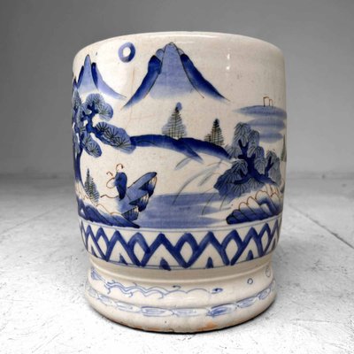 Meiji Period Hand-Painted Japanese Porcelain Hibachi, 1890s-DWL-1700546