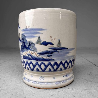 Meiji Period Hand-Painted Japanese Porcelain Hibachi, 1890s-DWL-1700546