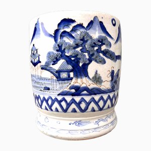 Meiji Period Hand-Painted Japanese Porcelain Hibachi, 1890s-DWL-1700546