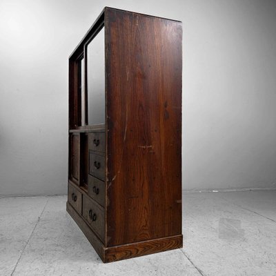 Meiji Period Mulberry Cha Tansu Tea Cabinet, Japan, 1890s-DWL-1760928