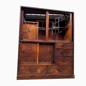 Meiji Period Mulberry Cha Tansu Tea Cabinet, Japan, 1890s-DWL-1760928