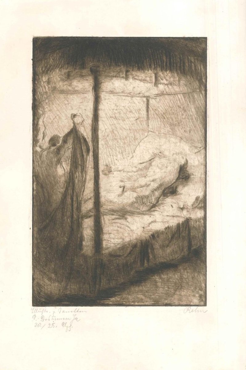 Mein Weg mit dem Weib - Original Etching by W.R. Rehn 1919