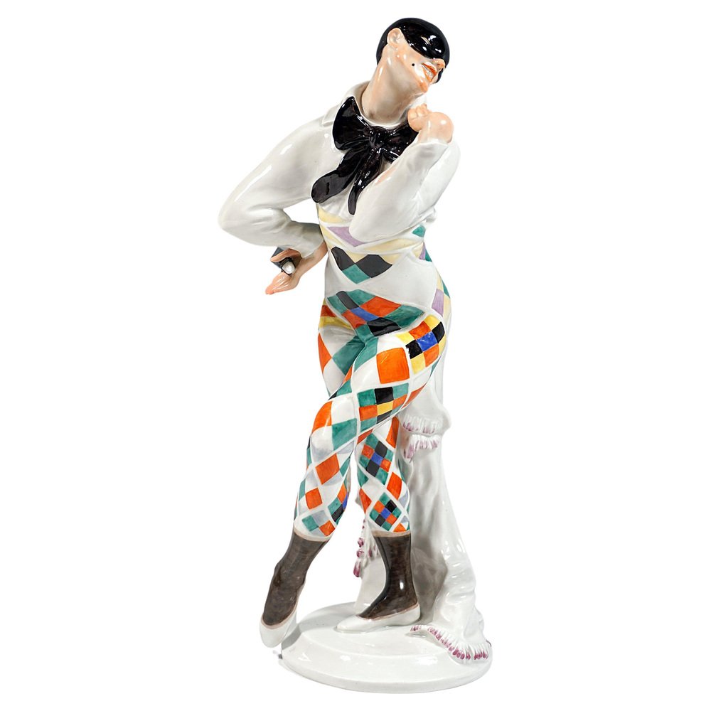 Meissen Figurine Bajazzo, Russian Ballet Carnival, attributed to Paul Scheurich, 20th, 1940s-EMT-1704072