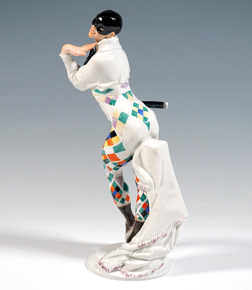 Meissen Figurine Bajazzo, Russian Ballet Carnival, attributed to Paul Scheurich, 20th, 1940s