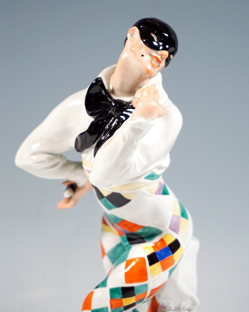 Meissen Figurine Bajazzo, Russian Ballet Carnival, attributed to Paul Scheurich, 20th, 1940s-EMT-1704072