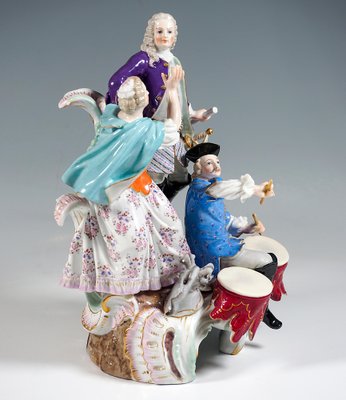 Meissen Genre Love Group with Drum Beater, attributed to f.e. Meyer, Germany 1850-EMT-1704071