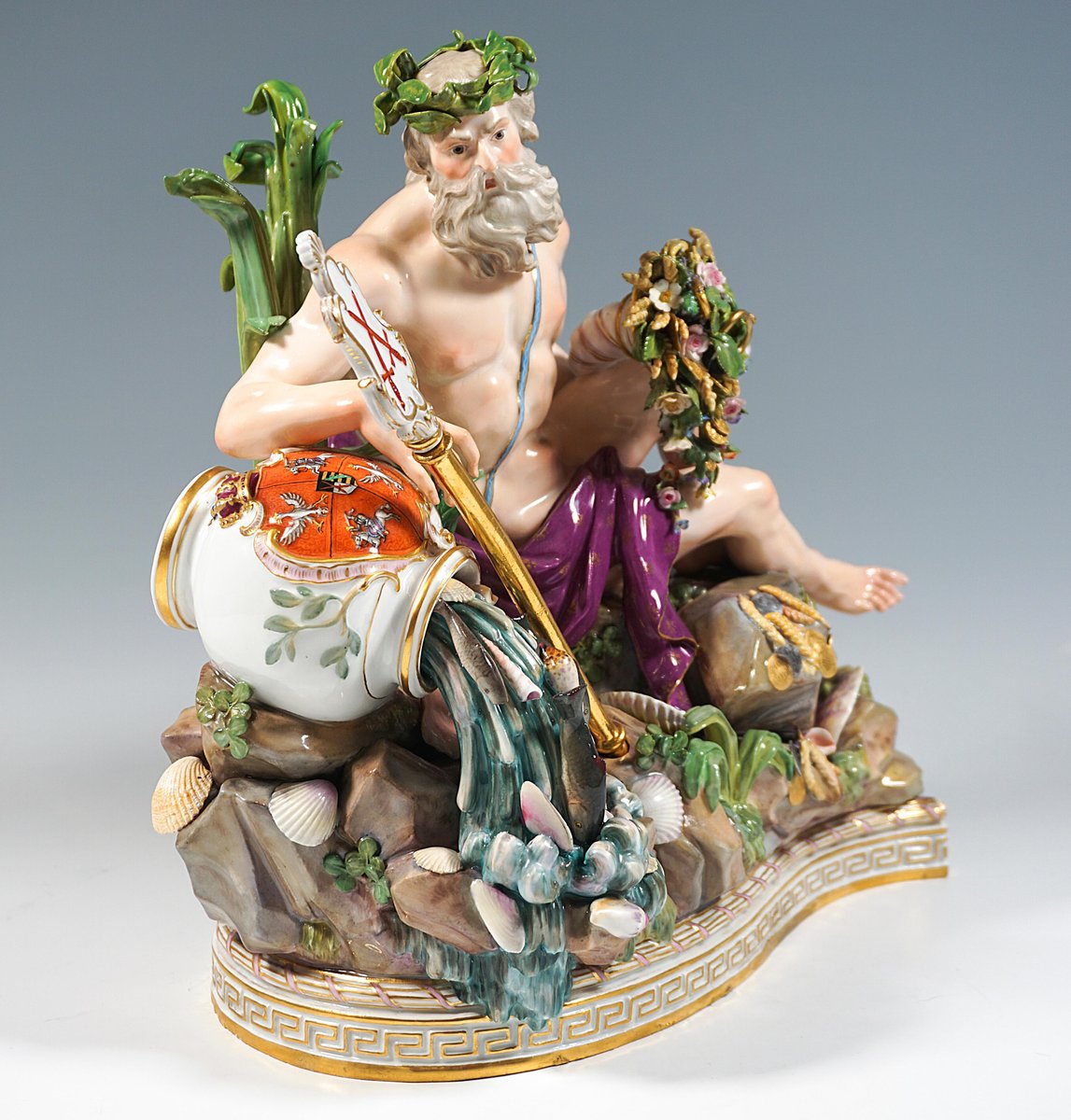 Meissen Group Allegory of the Volga for Catherine Ii of Russia, 1850s