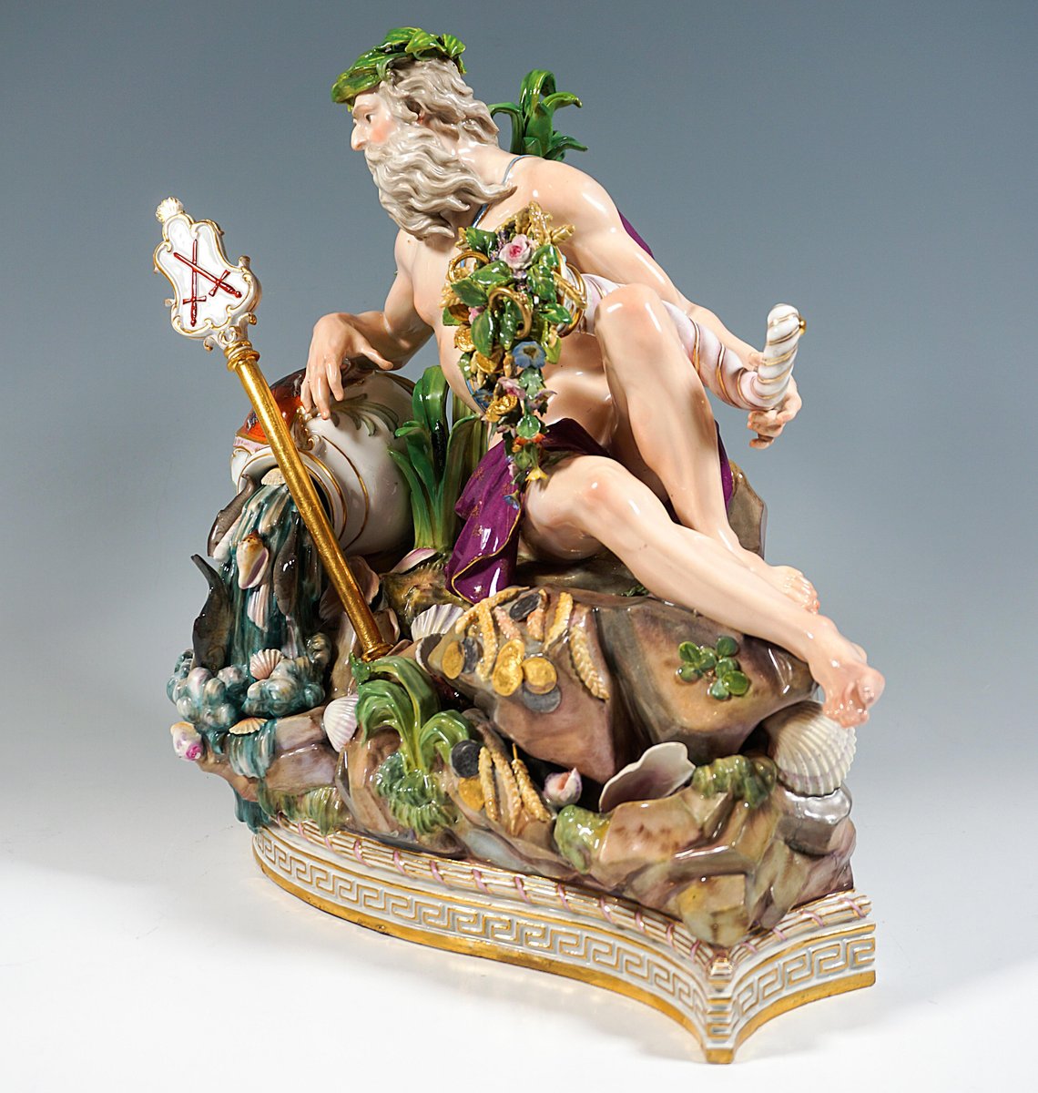 Meissen Group Allegory of the Volga for Catherine Ii of Russia, 1850s