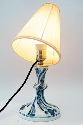 Meissen Porcelain Table Lamp with Fabric Shade, Germany, 1950s-SPD-1784372