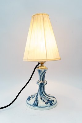 Meissen Porcelain Table Lamp with Fabric Shade, Germany, 1950s-SPD-1784372