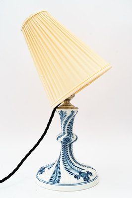 Meissen Porcelain Table Lamp with Fabric Shade, Germany, 1950s-SPD-1784372