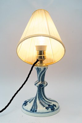 Meissen Porcelain Table Lamp with Fabric Shade, Germany, 1950s-SPD-1784372