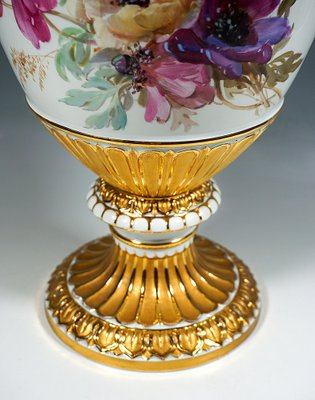 Meissen Snake Handle Vase with Soft Flower Painting attributed to Leuteritz, 1865-EMT-1791111