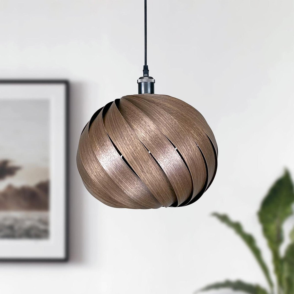 Mela Walnut Hanging Lamp by Manuel Döpper for Gofurnit