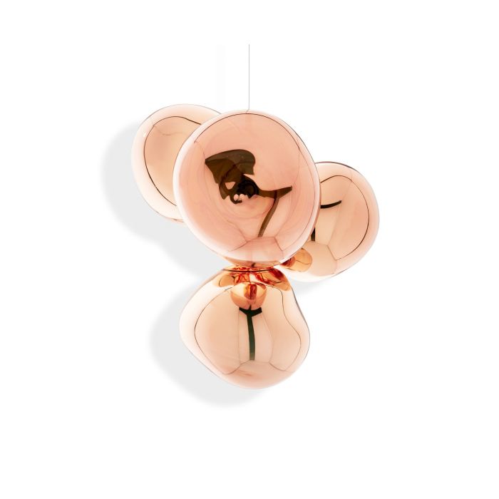 Melt Small Led Polycarbonate Chandelier by Tom Dixon #Copper