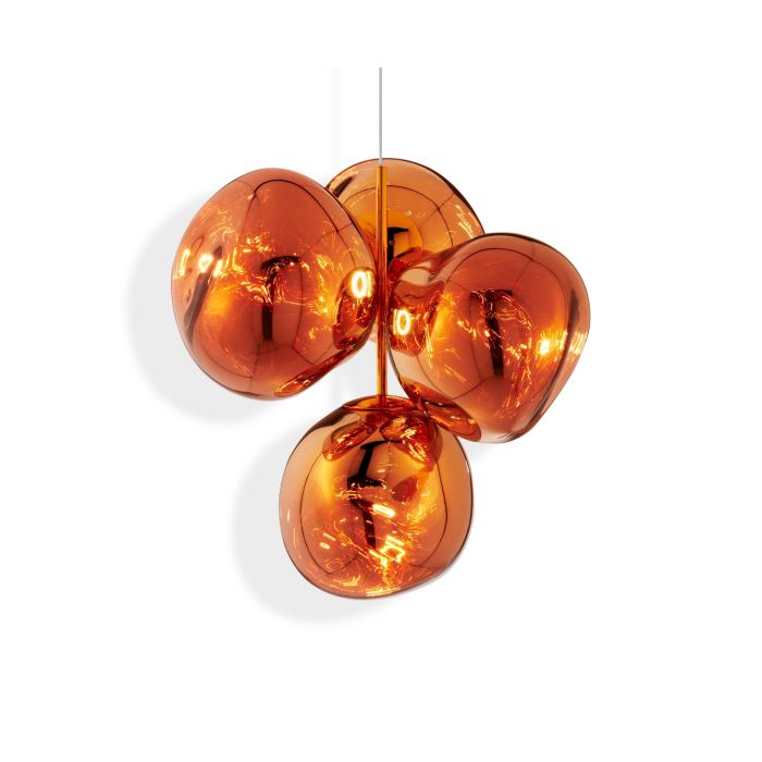 Melt Small Led Polycarbonate Chandelier by Tom Dixon #Copper